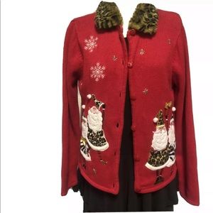Crystal Kobe ugly Christmas sweater sz large